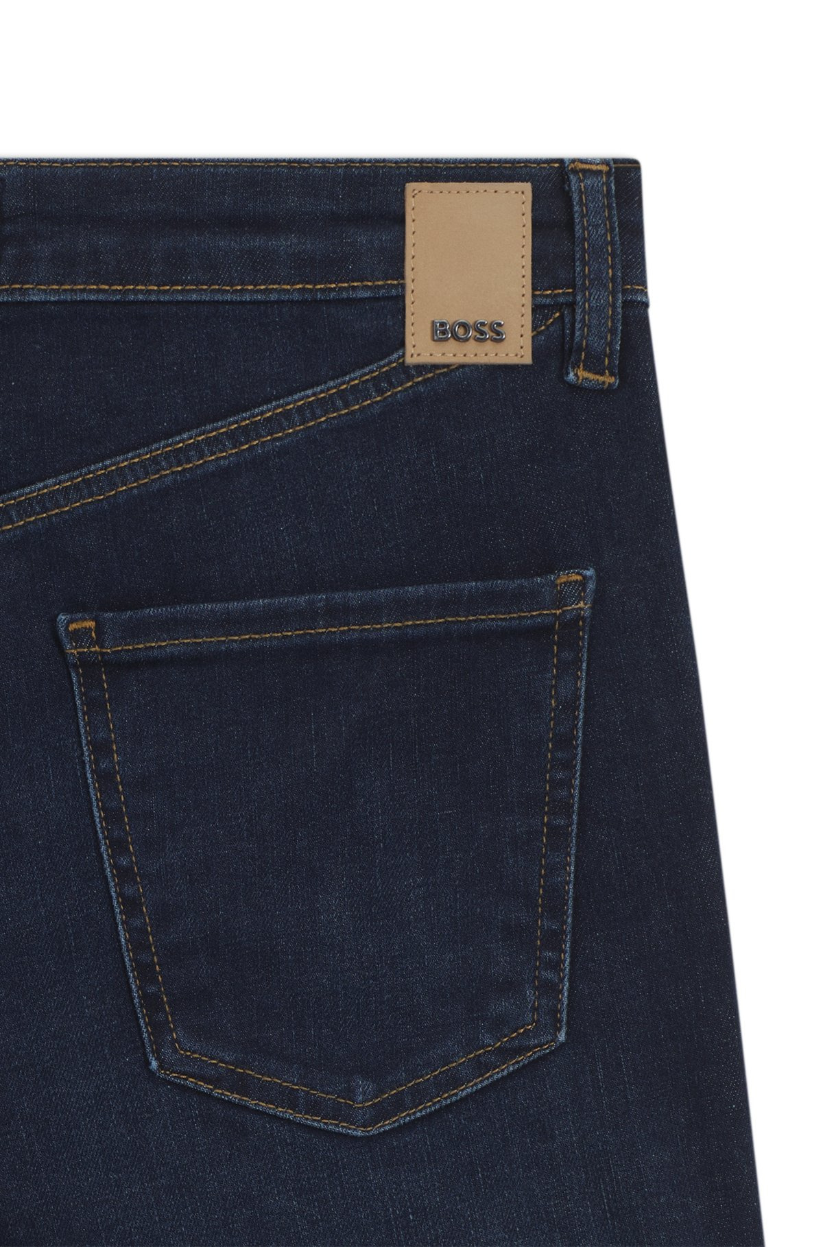 SLIM-FIT JEANS IN MID-BLUE STRETCH DENIM - 6
