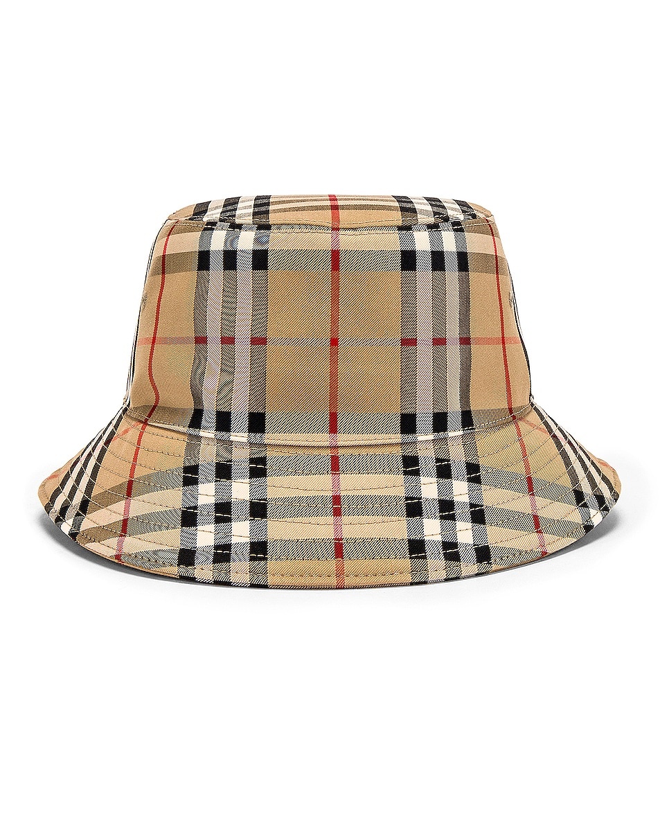 Heavy Cotton Check Bucket Hat - 1