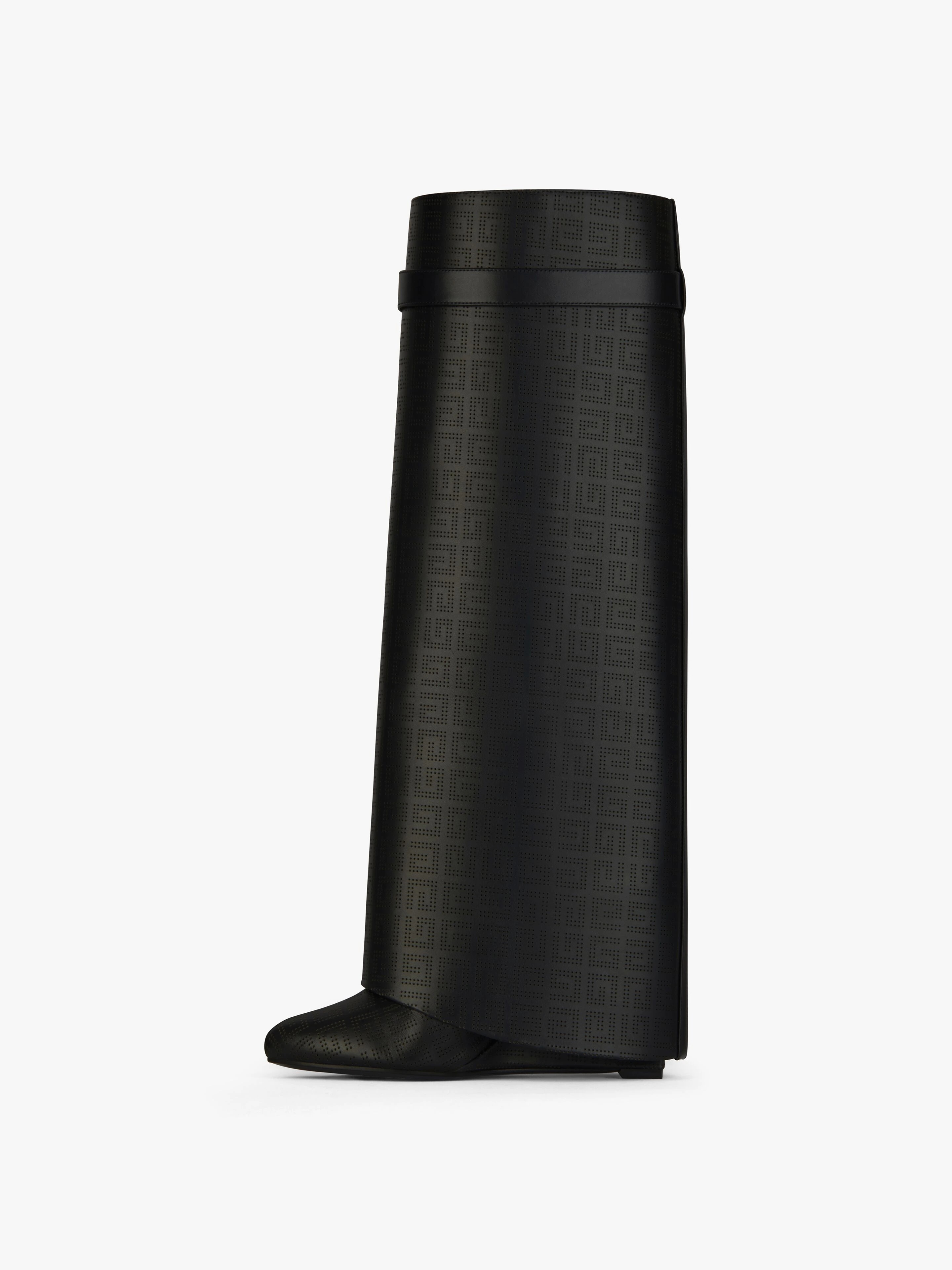SHARK LOCK PANT BOOTS IN PERFORATED LEATHER - 5