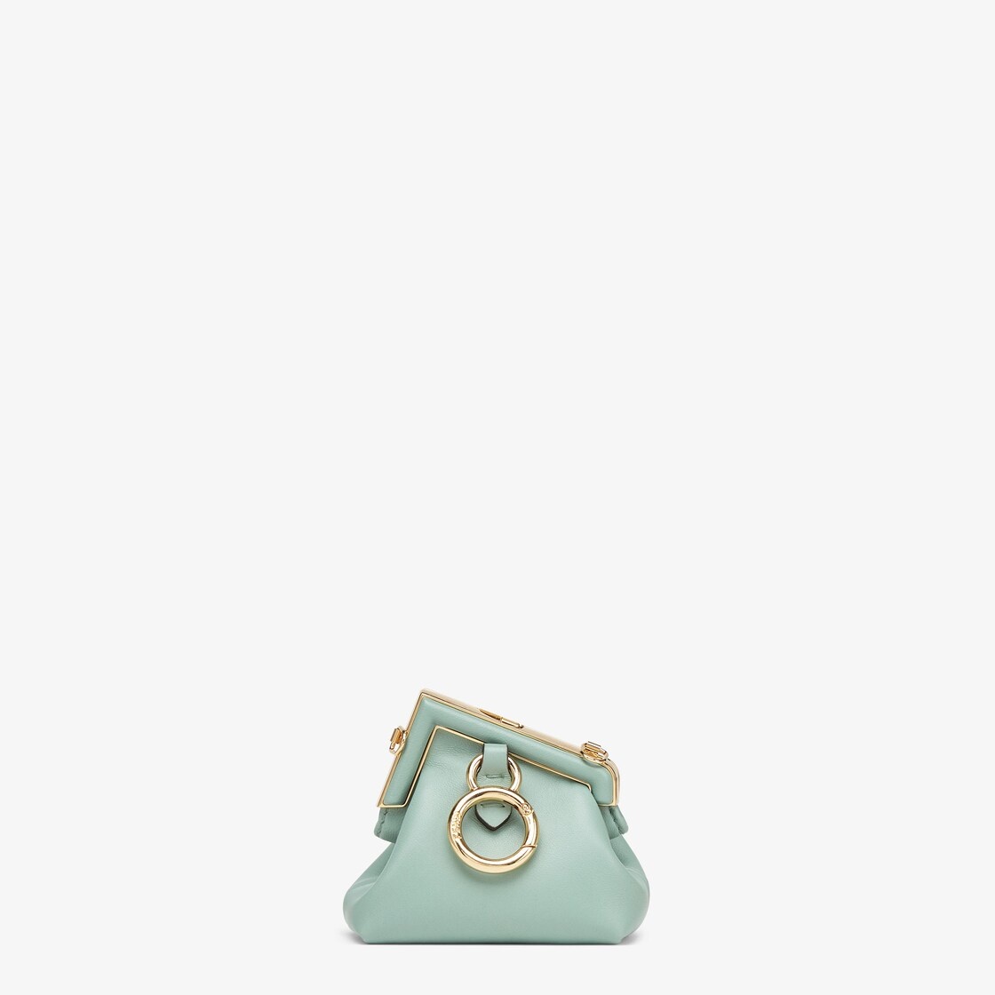 Mint green nappa leather charm - 3