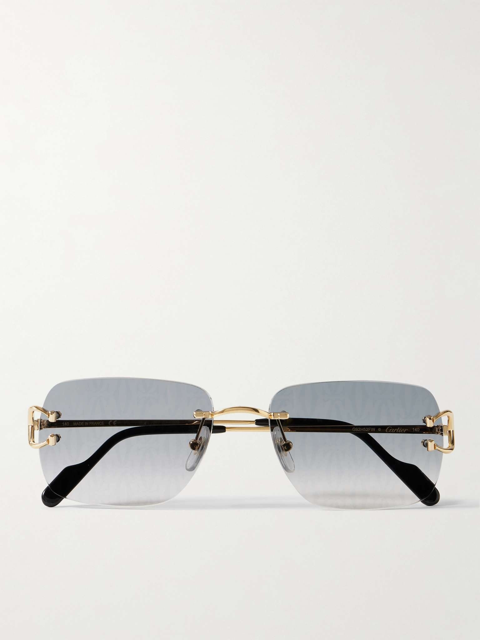 Frameless Gold-Tone and Acetate Sunglasses - 1