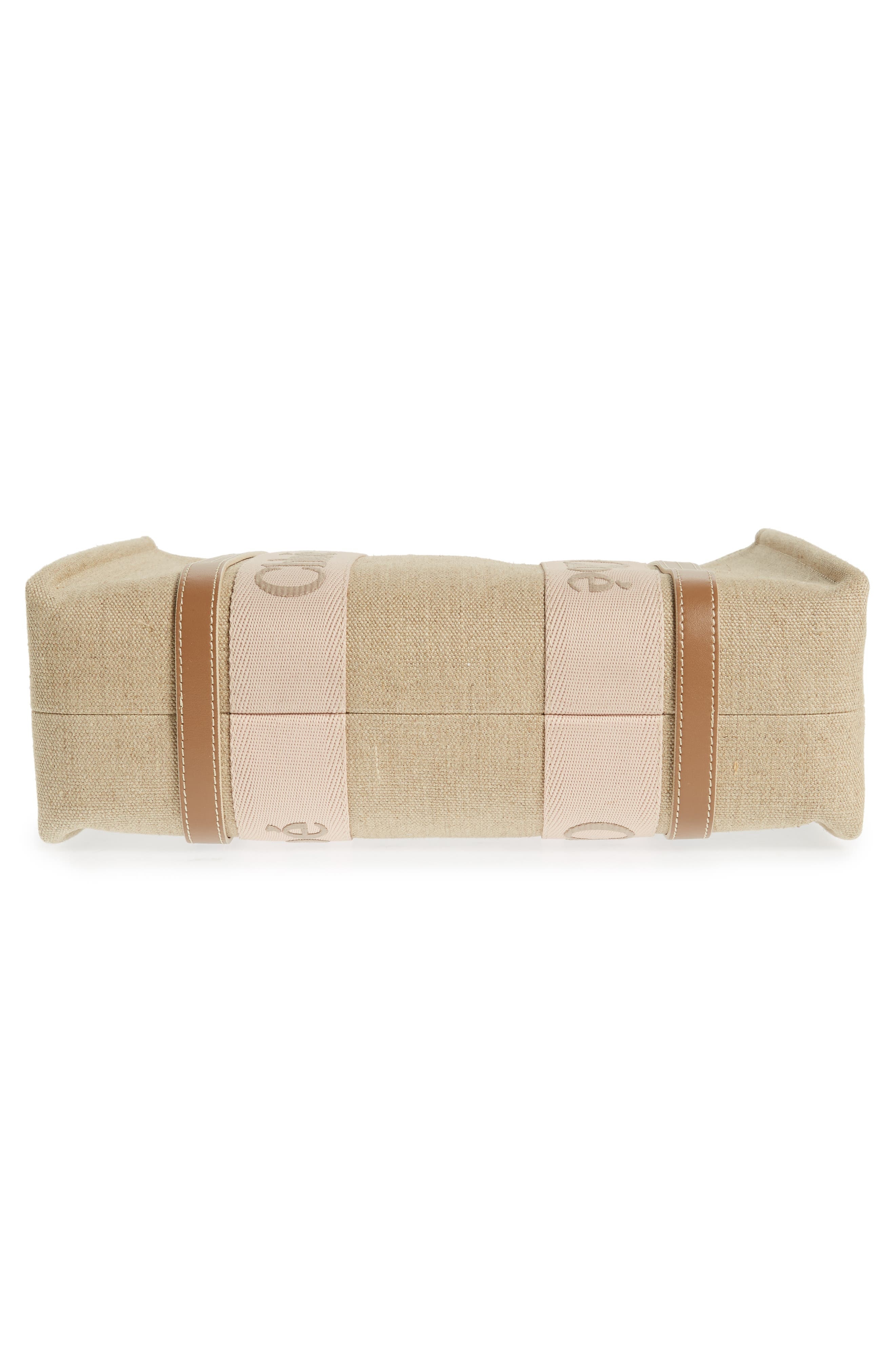 Chloé Medium Woody Linen Canvas Tote in Blushy Beige at Nordstrom - 7