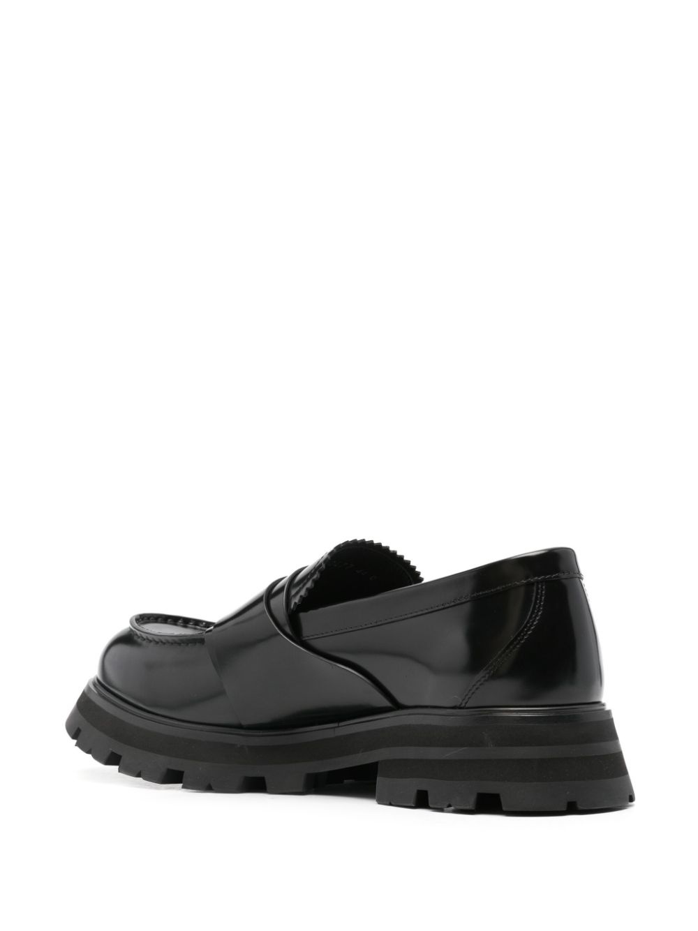 buckle-detail leather loafers - 3