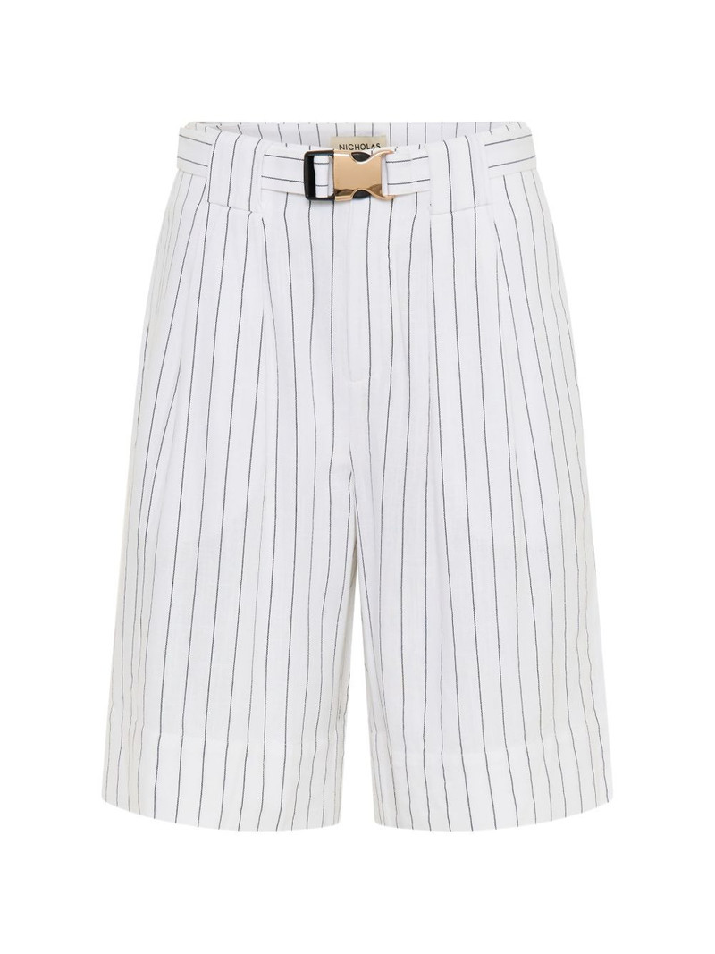 Belinda striped belt bermuda shorts 1
