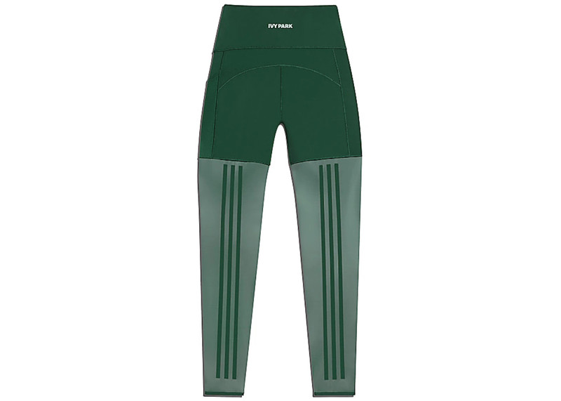 adidas adidas Ivy Park Mesh 3-Stripes Tights Dark Green outlook