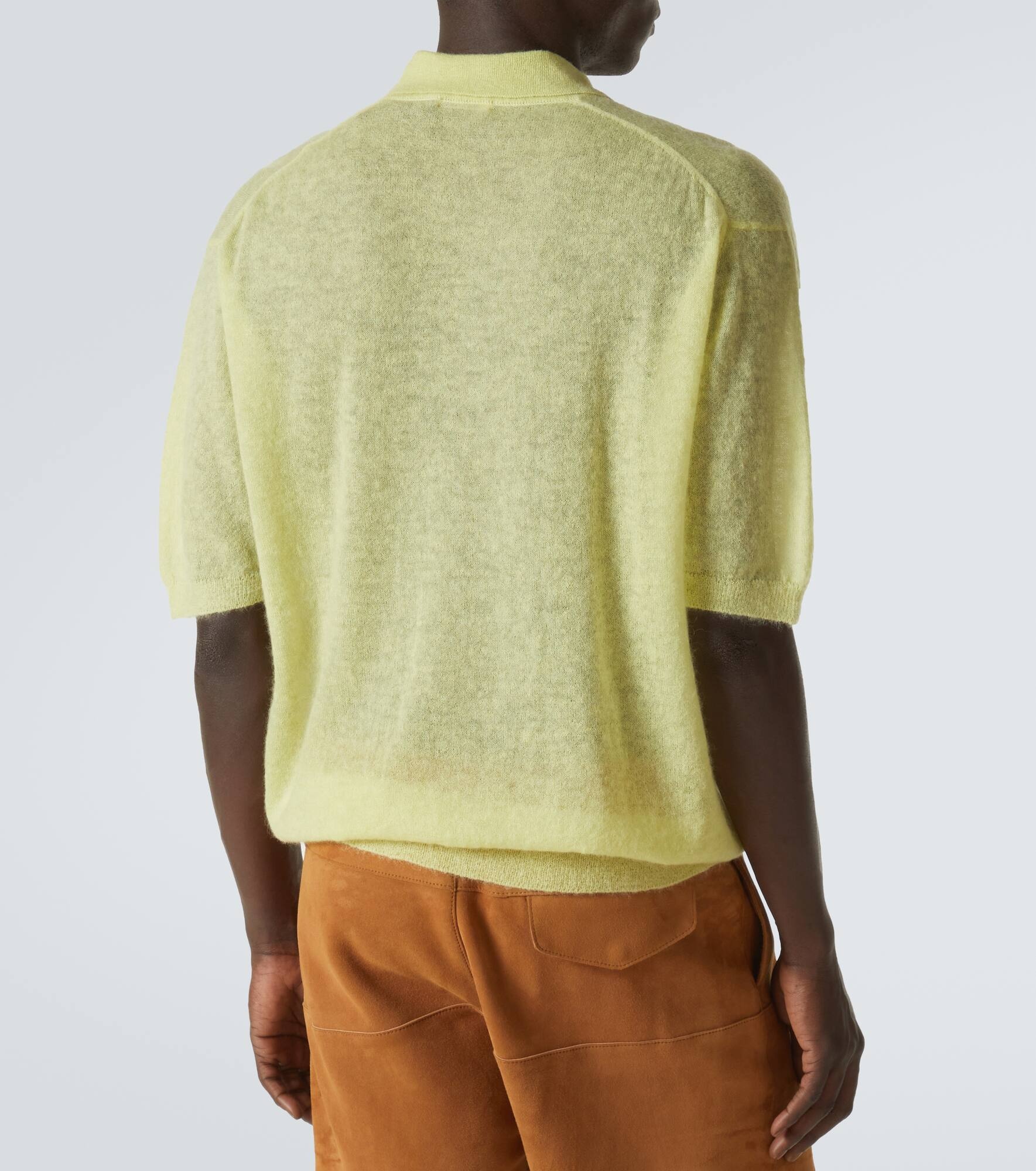Mohair-blend polo sweater - 4