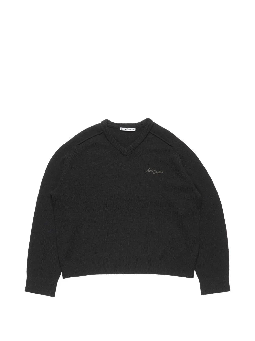 camel hair V-neck sweater - 1