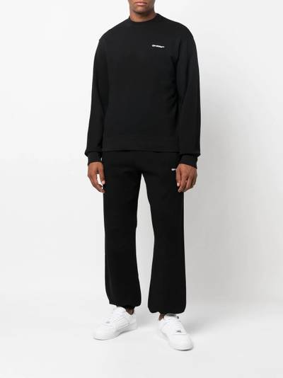 Off-White Wave Diag-stripe cotton sweatshirt outlook