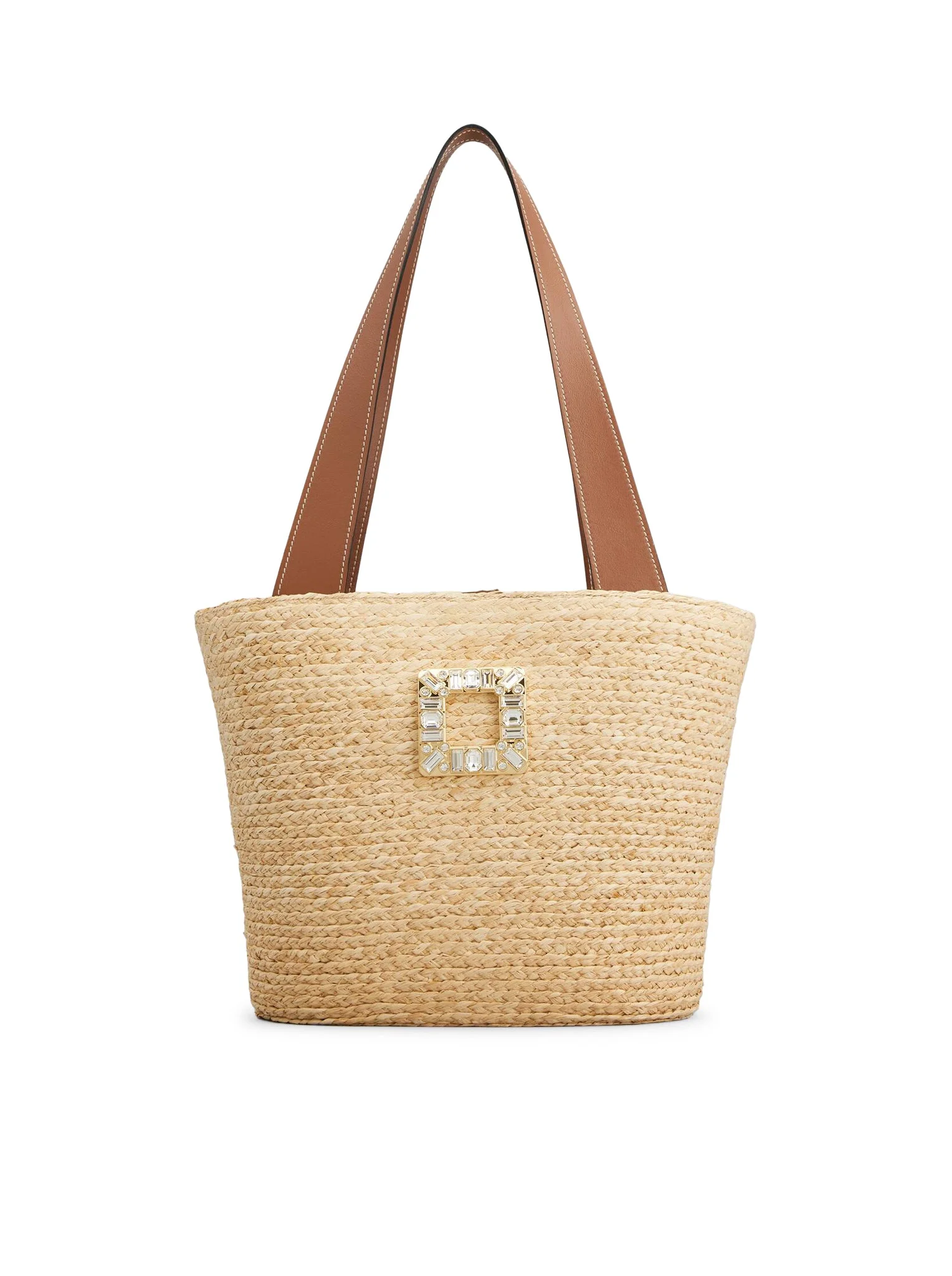SMALL RAFFIA SHOPPING BAG - 1