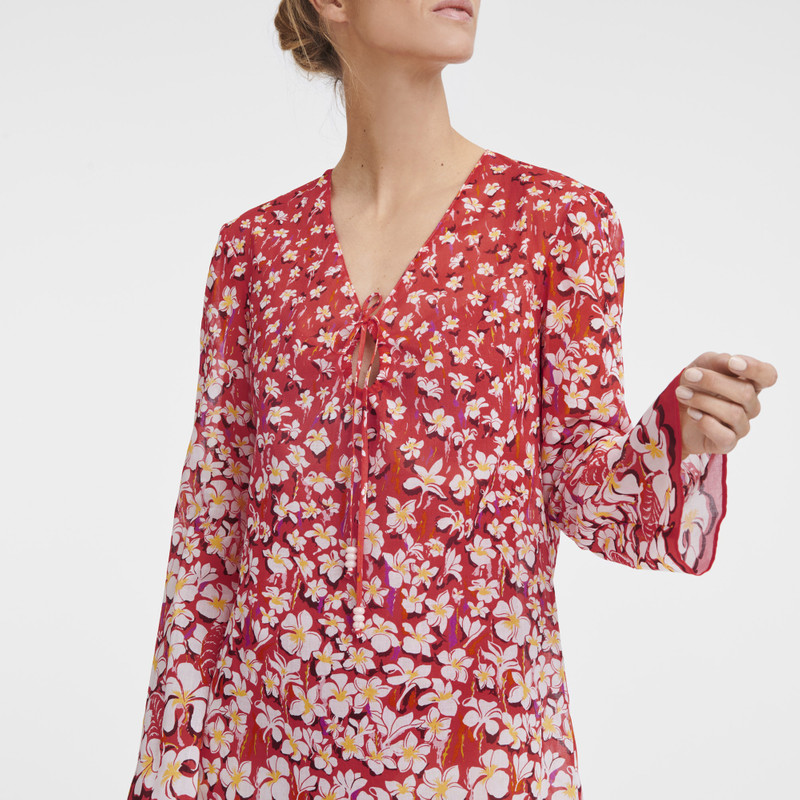 Longchamp Dress Strawberry - Voile outlook