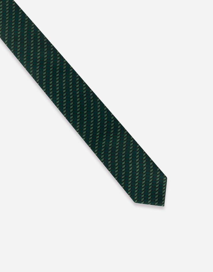 6-cm printed silk blade tie - 3