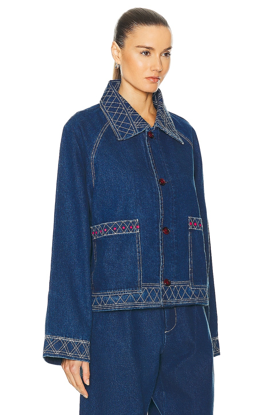 Embroidered Denim Jacket - 2