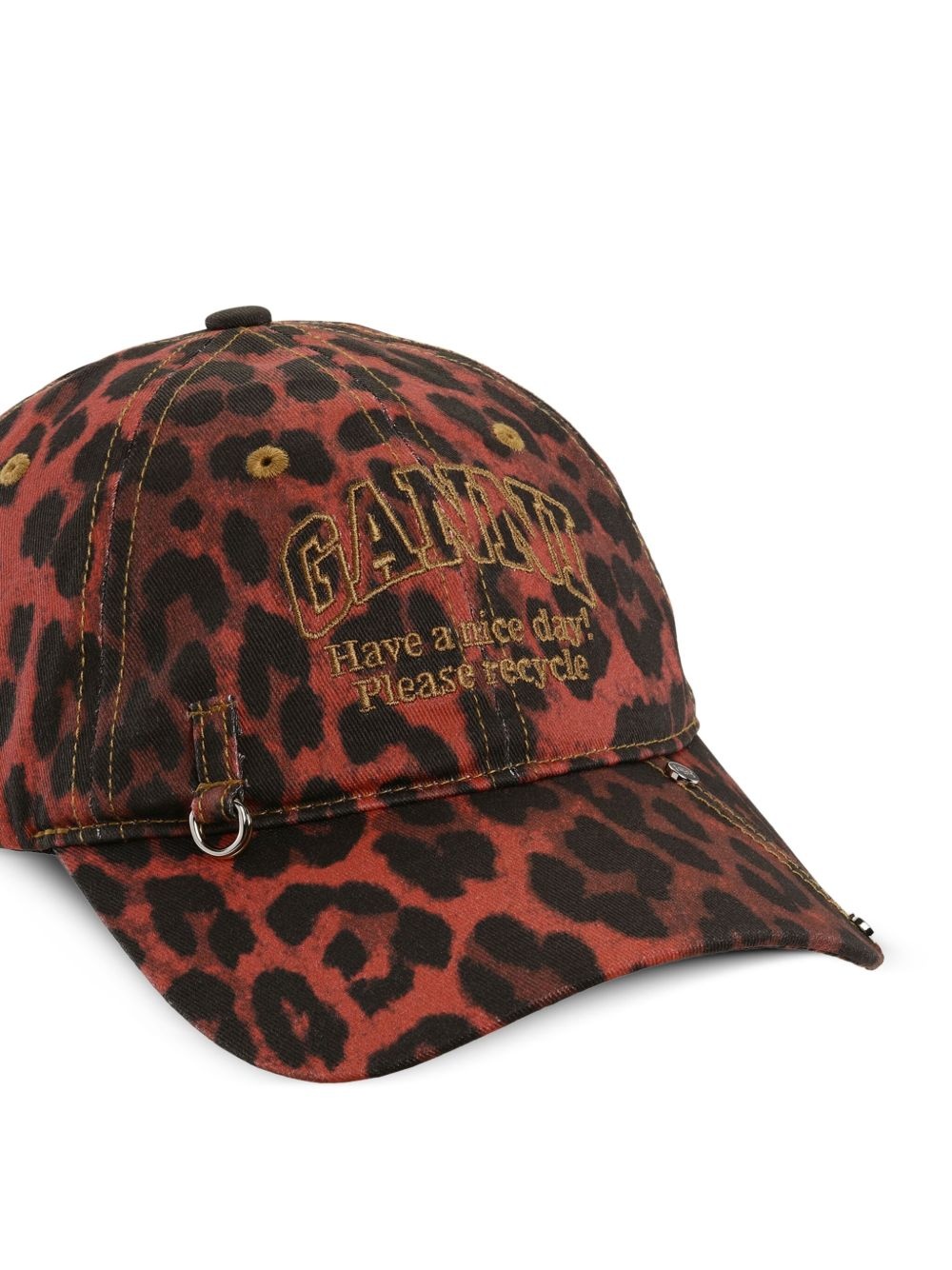 leopard-print cap - 2
