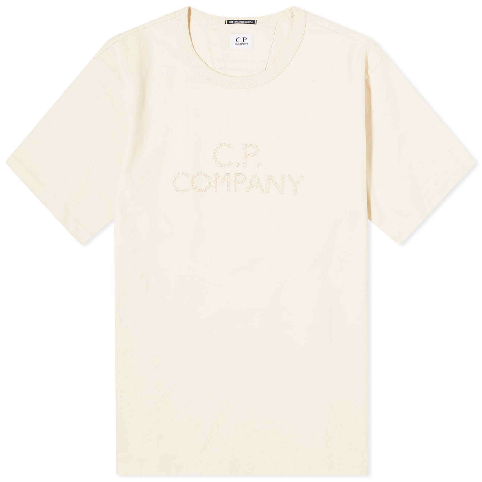 C.P. Company 30/2 Mercerized Jersey Twisted Logo T-Shirt - 1