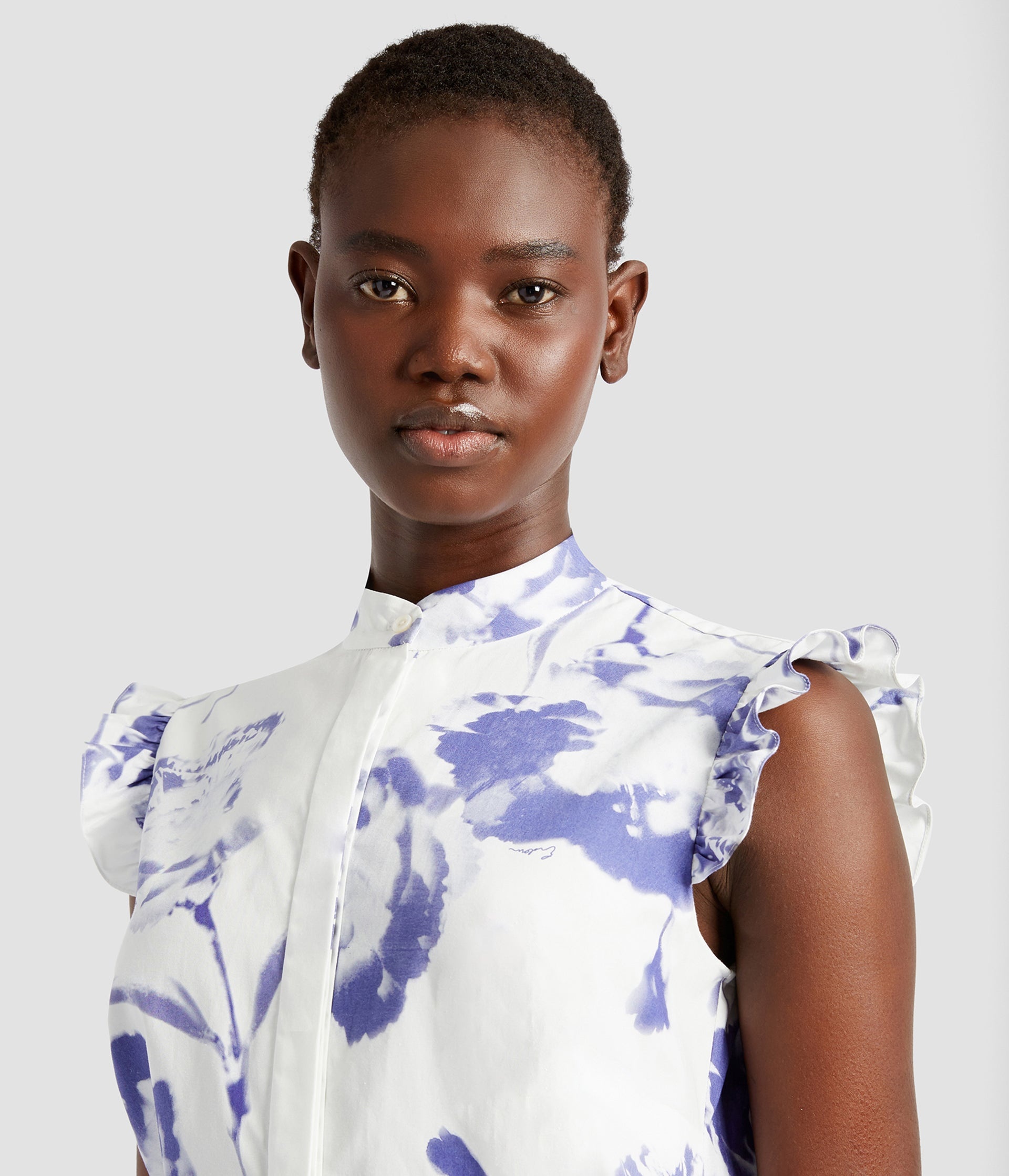 SLEEVELESS FLARED MIDI DRESS - 5