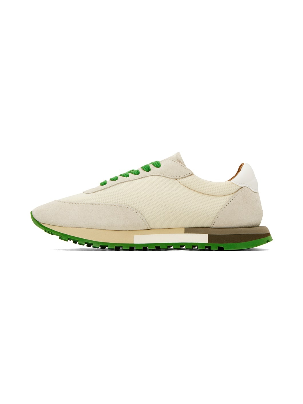 Beige & Green Owen Sneakers - 3