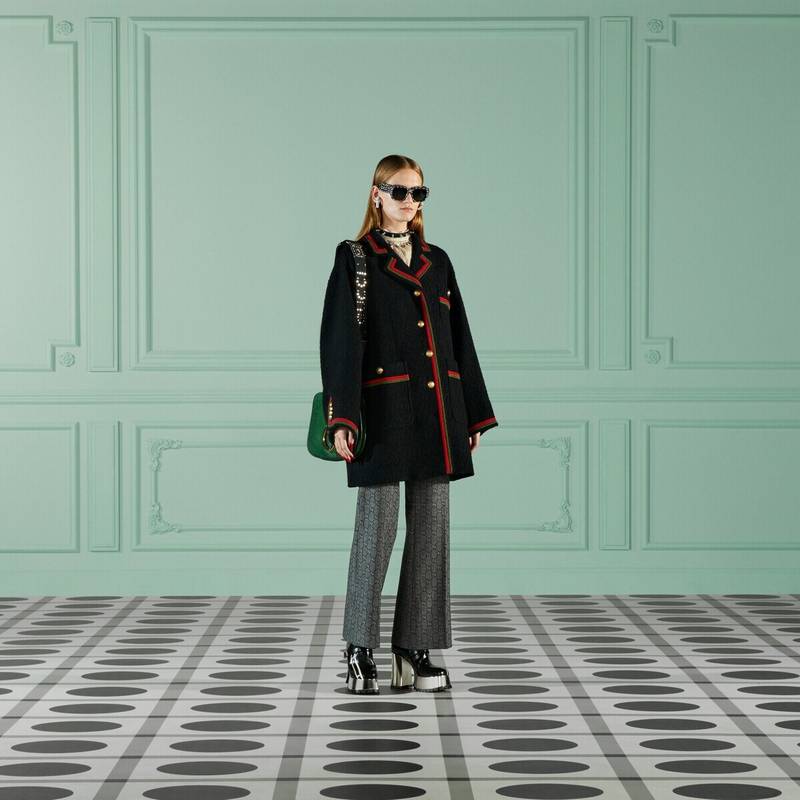 GUCCI Tweed wool coat outlook