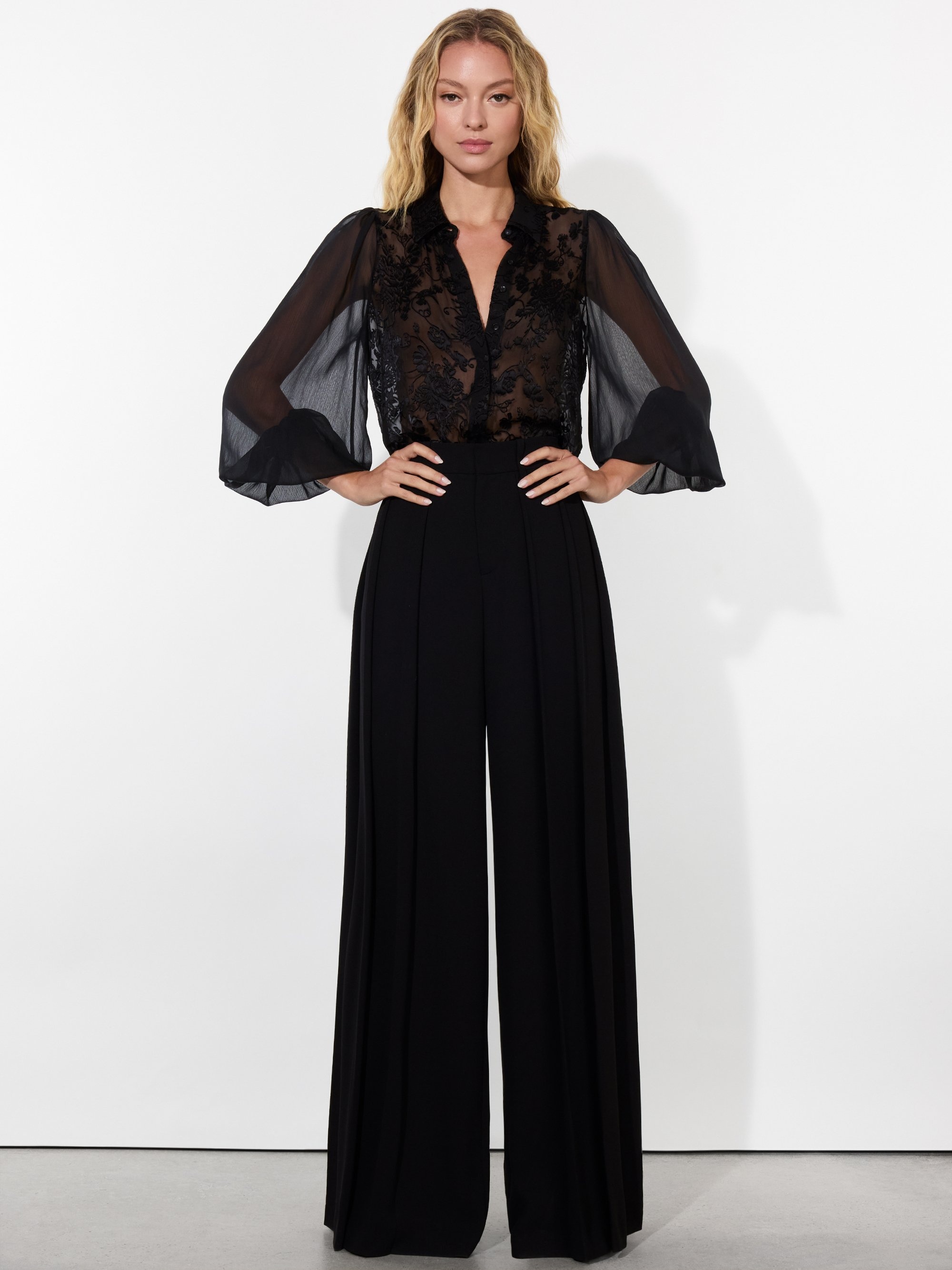 ROANNE BLOUSON SLEEVE BUTTON DOWN - 6