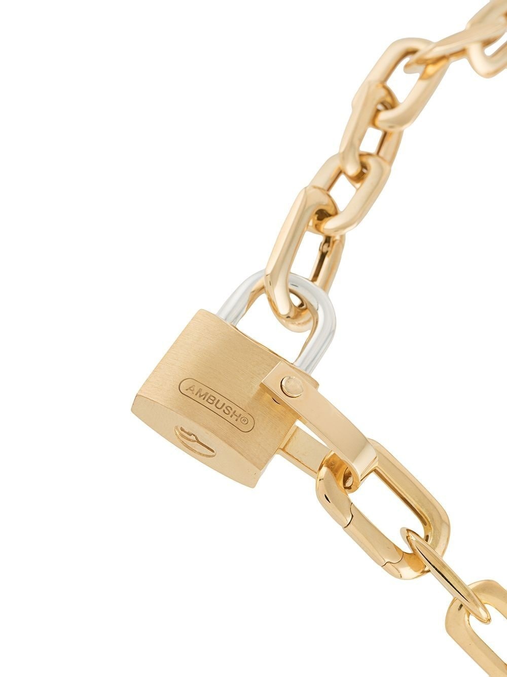 small padlock chain bracelet - 3