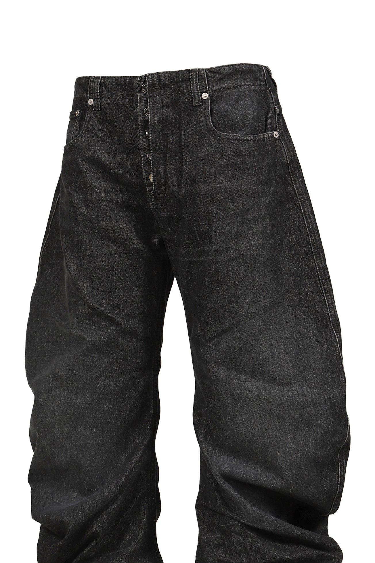 JEAN WITH OVERSIZED FIT / BLK - 4