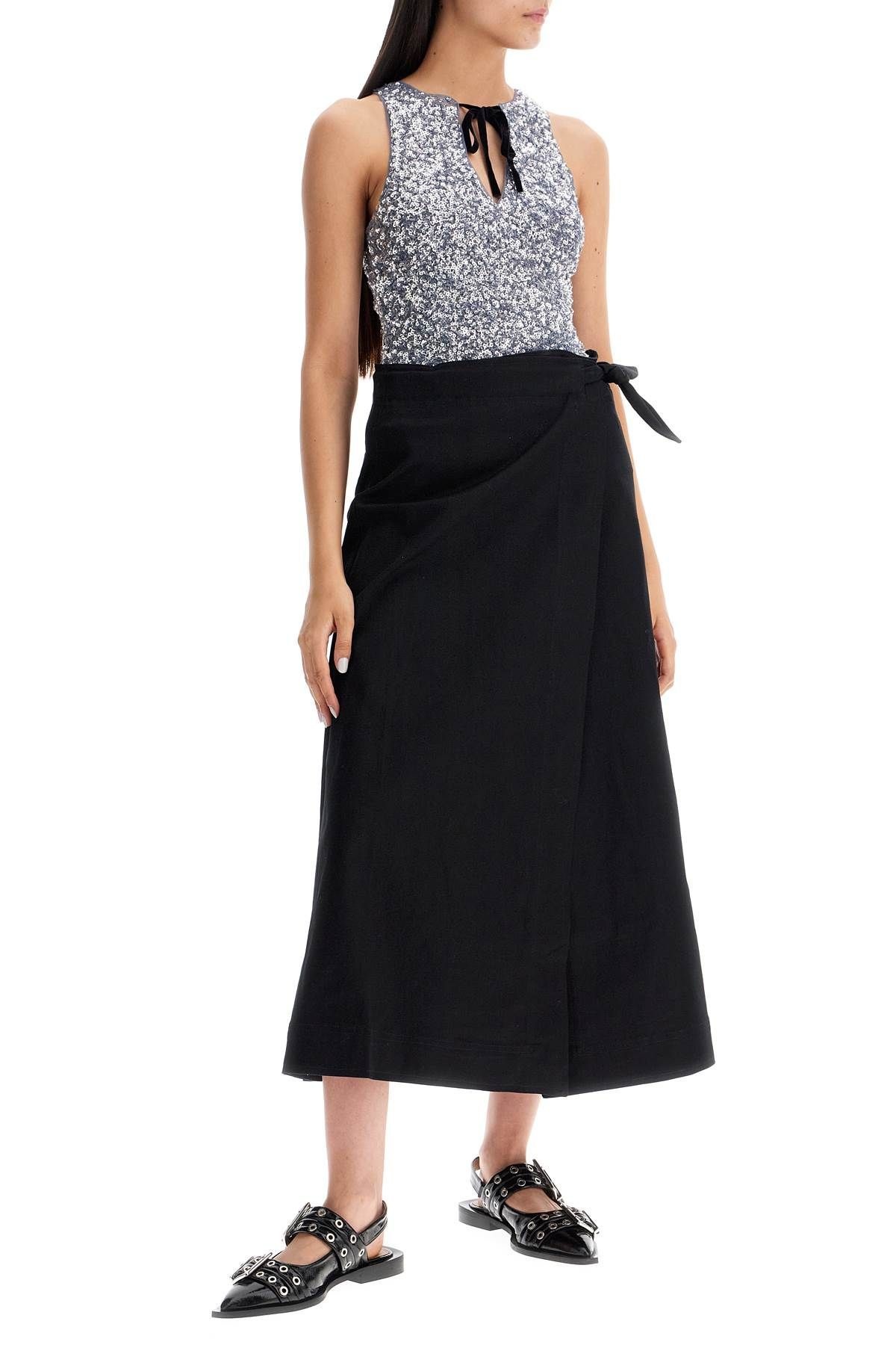 LONG WRAP SKIRT WITH POCKETS - 2