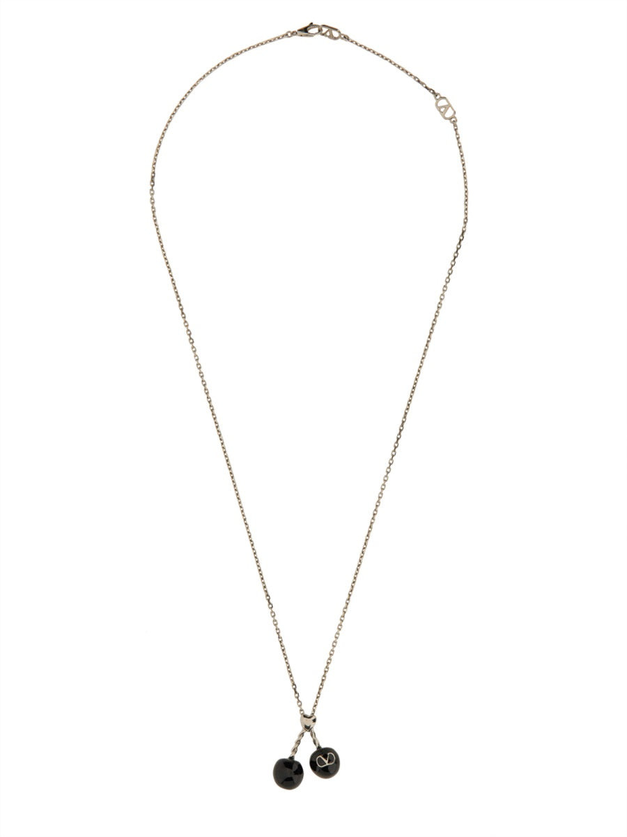 Chez Valentino Metal And Enamel Necklace - 1