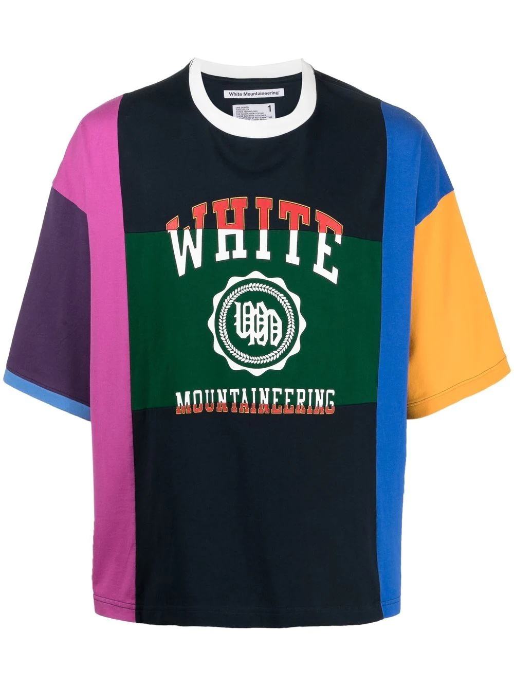 colour-block logo-print T-shirt - 1