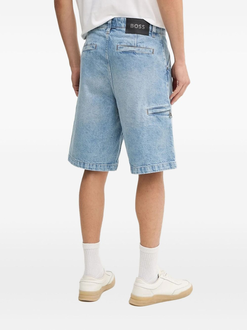 BOSS welt-pocket denim shorts outlook