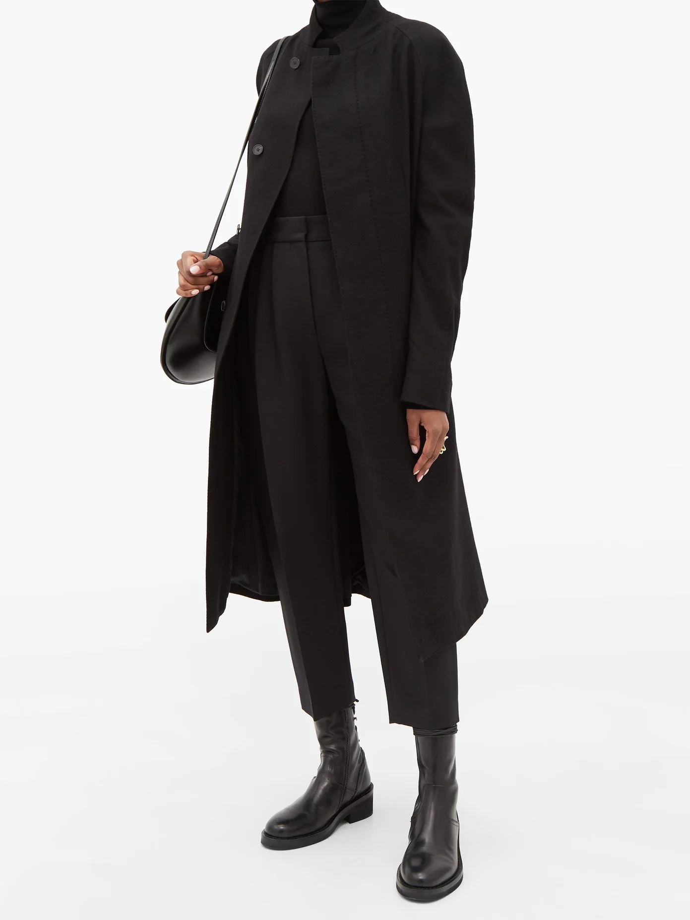 Proud raglan-sleeve wool coat - 2