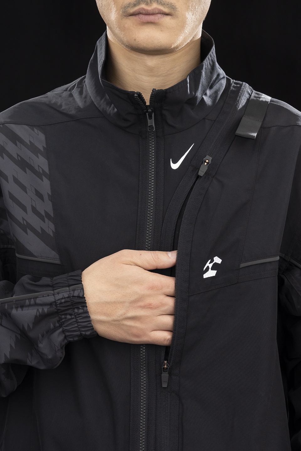 GGG-J2-010 Nike® Acronym® Track Jacket Woven Black/Black - 10