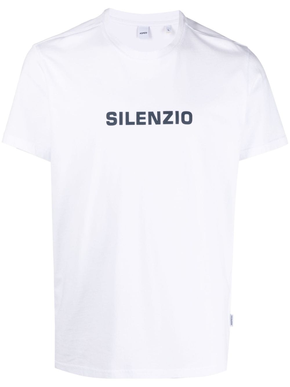 Silenzio print cotton T-shirt - 1