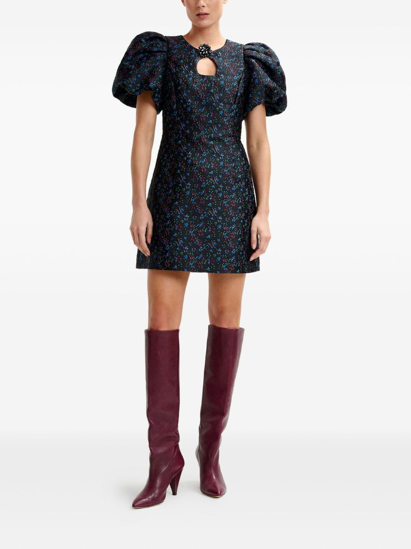 ESSENTIEL ANTWERP puff-sleeve floral-print mini dress outlook