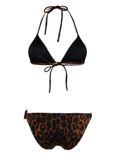 TOM FORD leopard-print halterneck bikini outlook