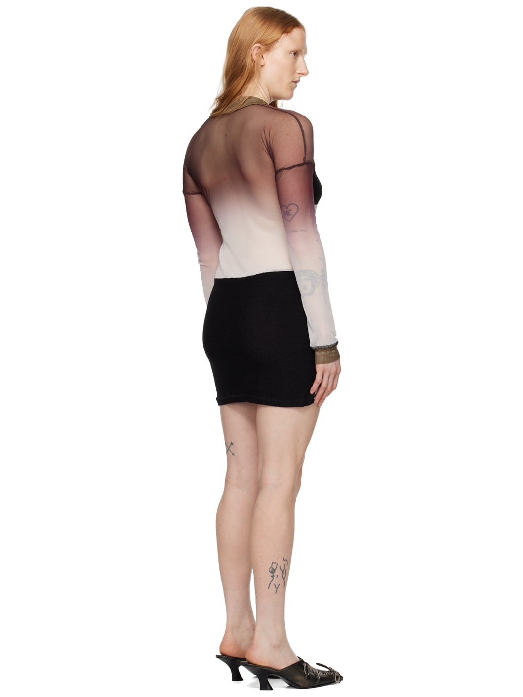 Multicolor Semi-Sheer Minidress - 3