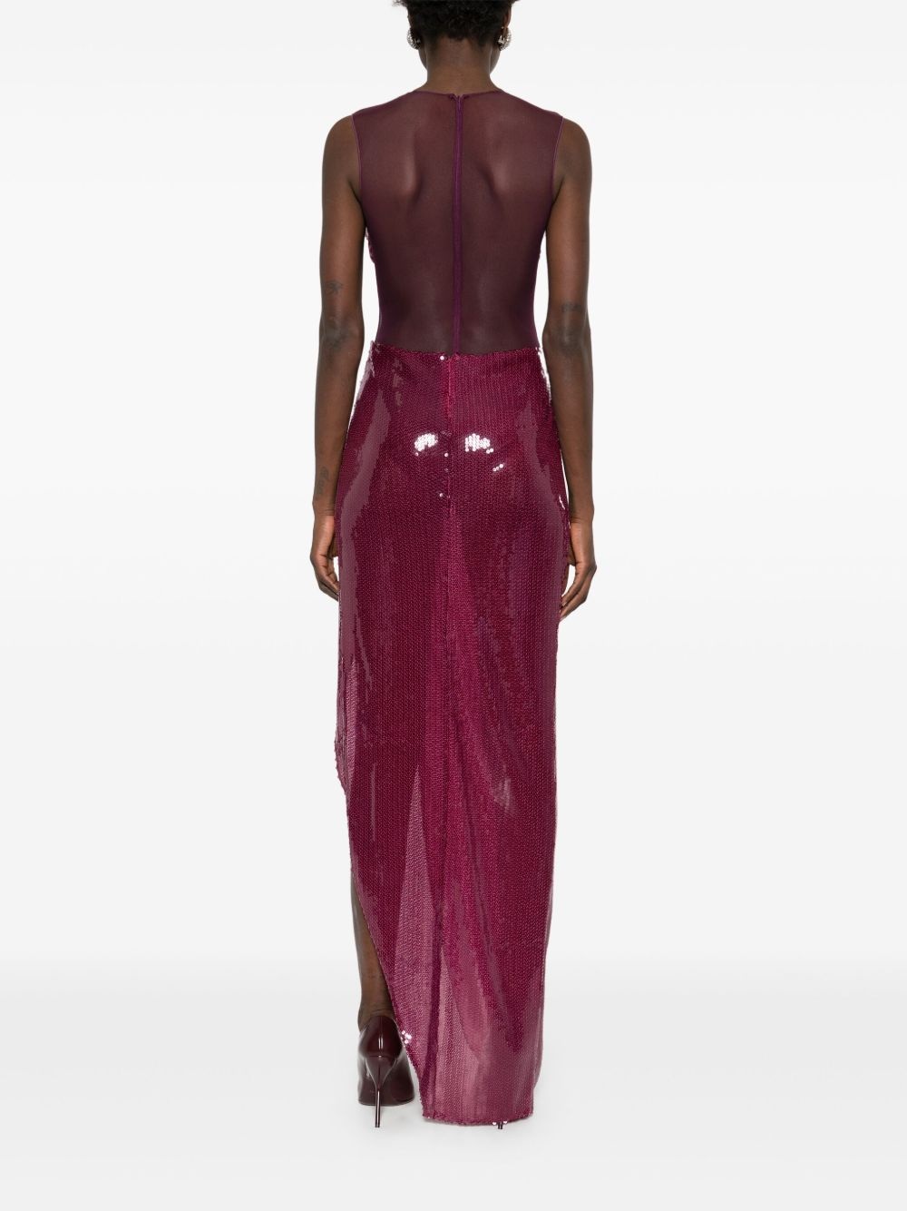 sequin-embellished maxi dress - 4