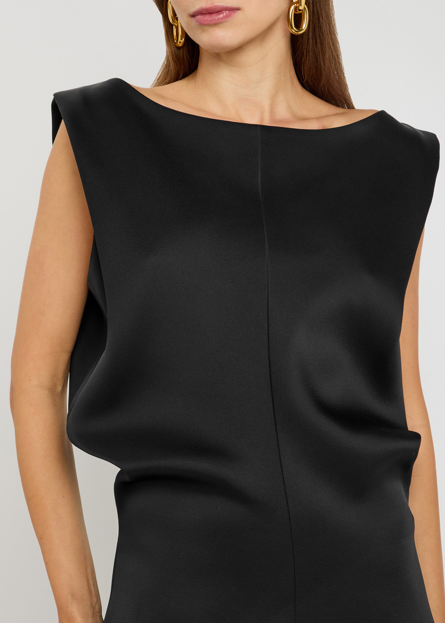Khaite Toma Sculpted Satin-crepe Mini Dress - 5