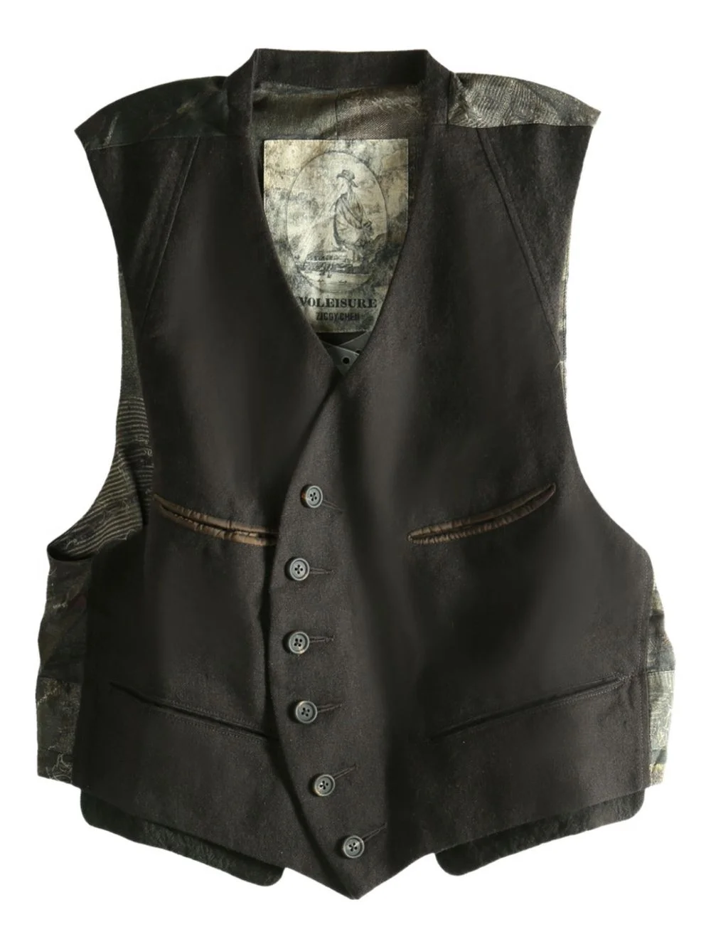 button wool gilet - 1