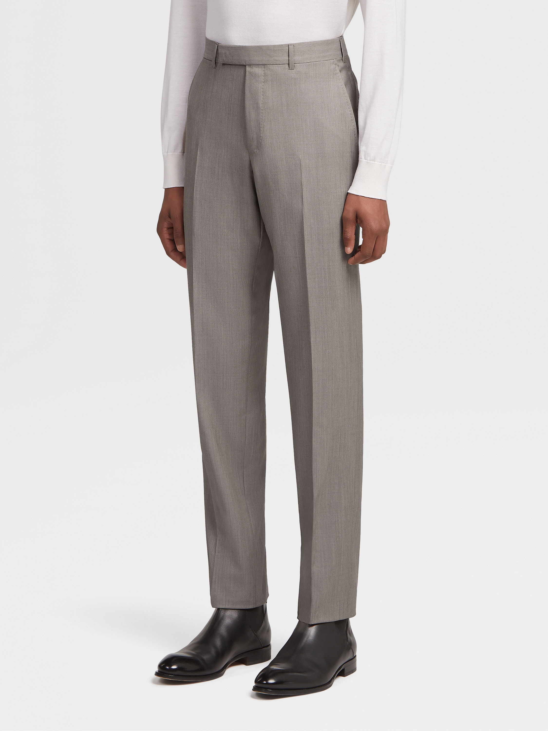 TAUPE CENTOVENTIMILA WOOL SUIT - 5