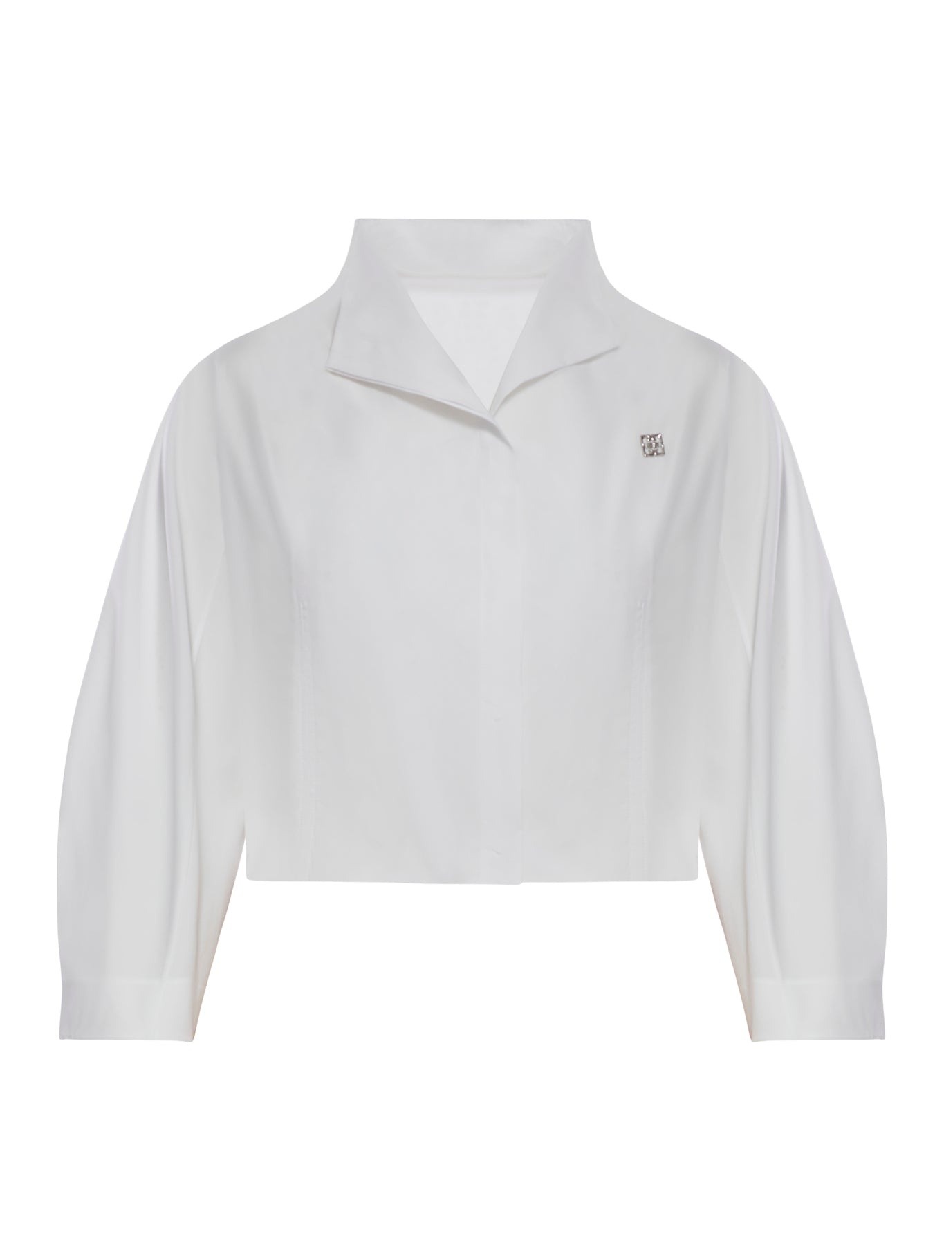 COTTON POPLIN CROP SHIRT - 2
