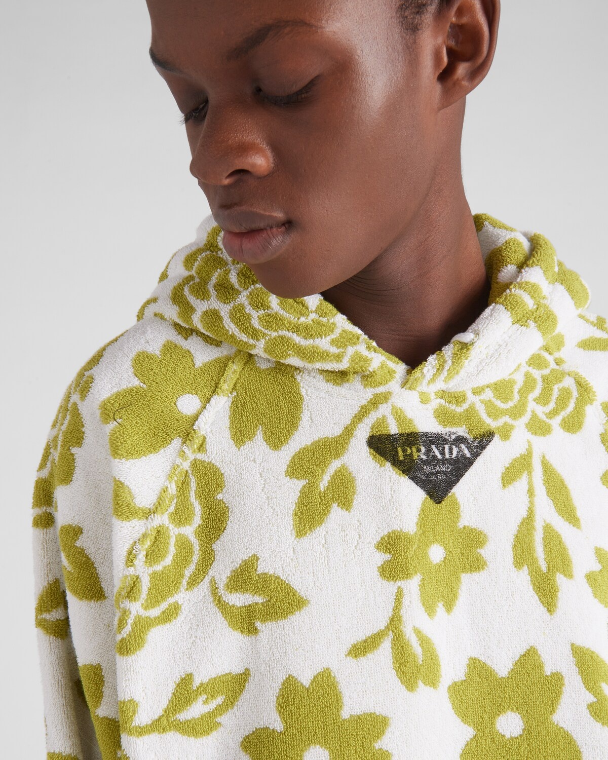 Jacquard terrycloth hoodie - 3