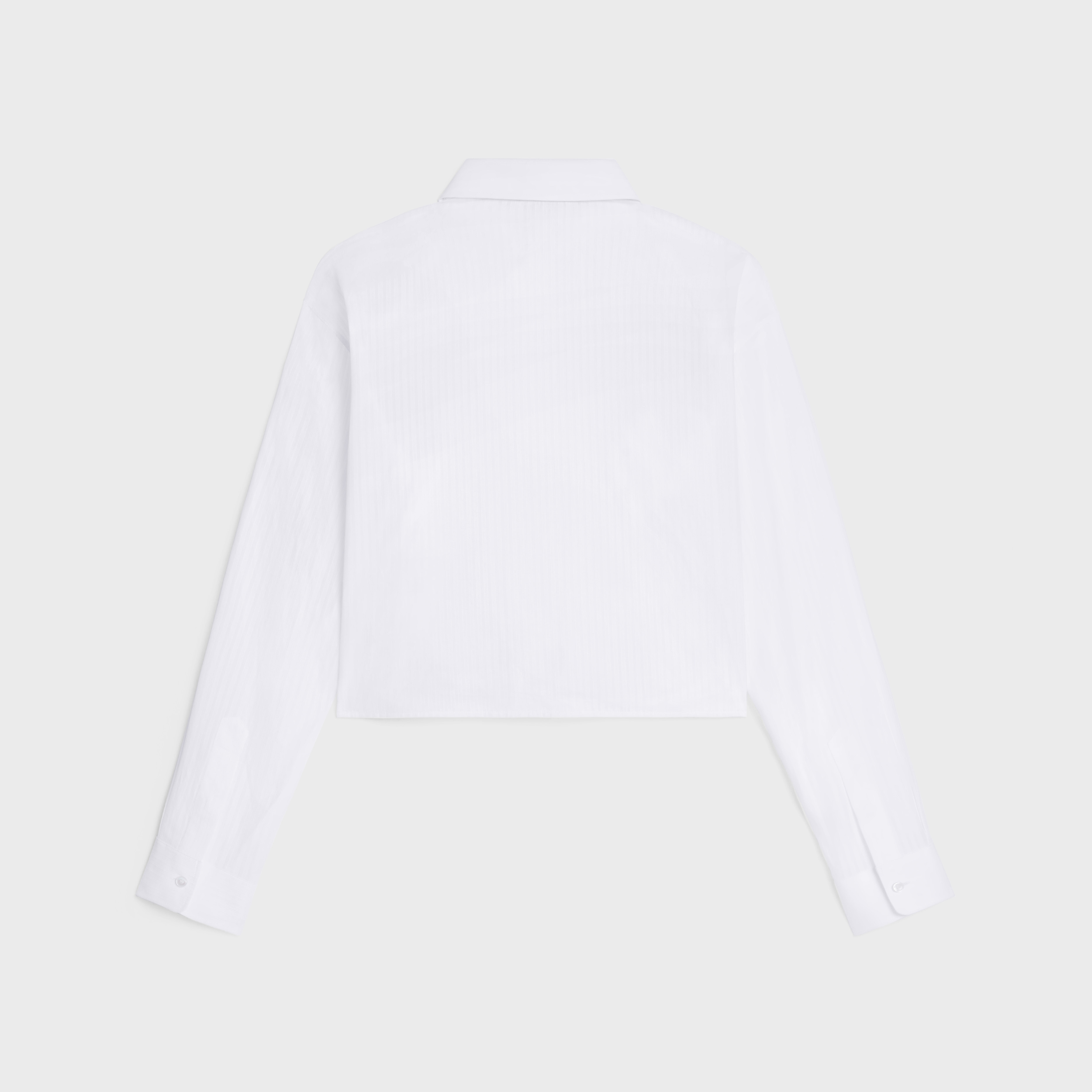 cropped shirt in striped cotton - 2