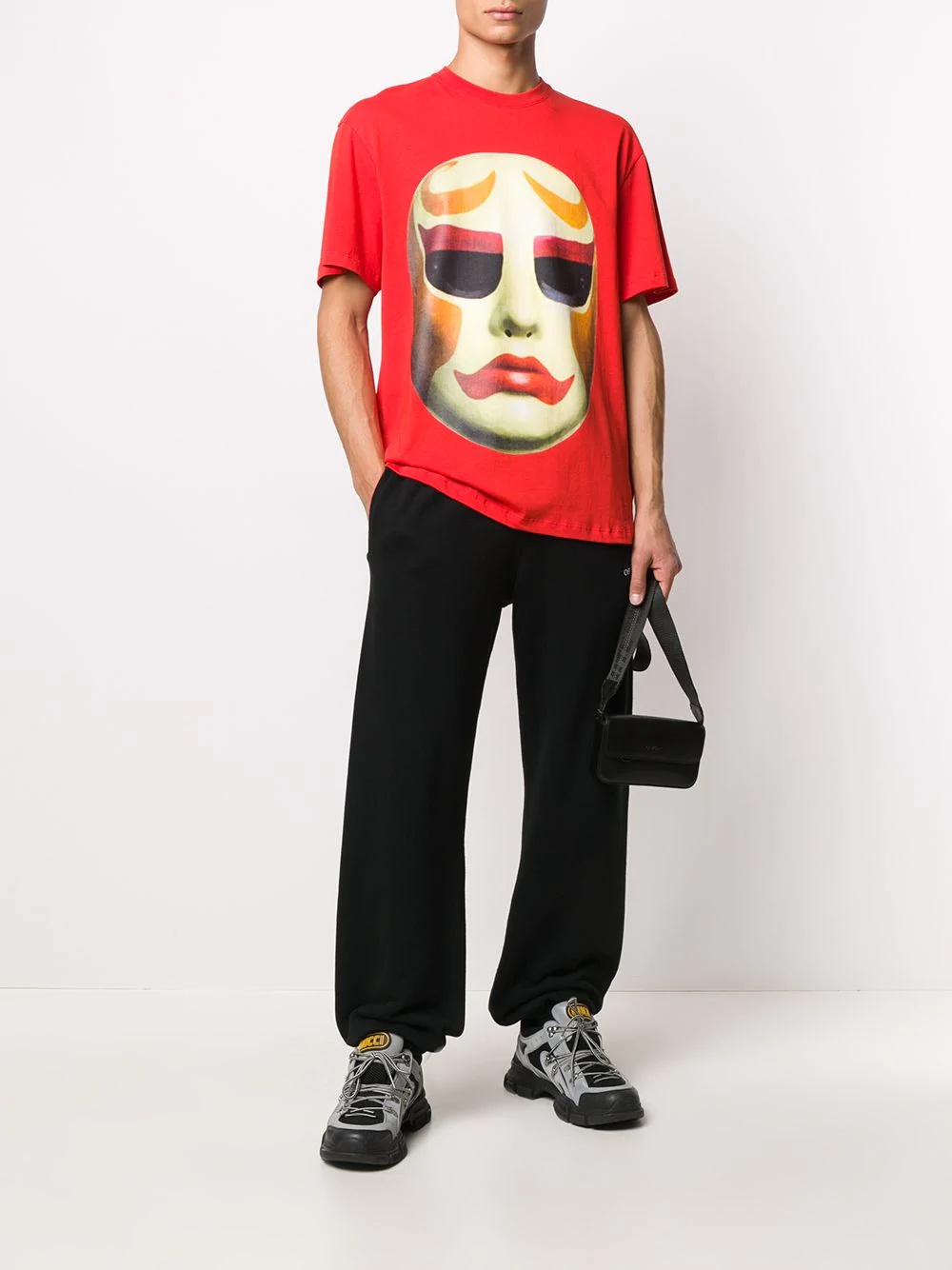 mask-print T-shirt - 2