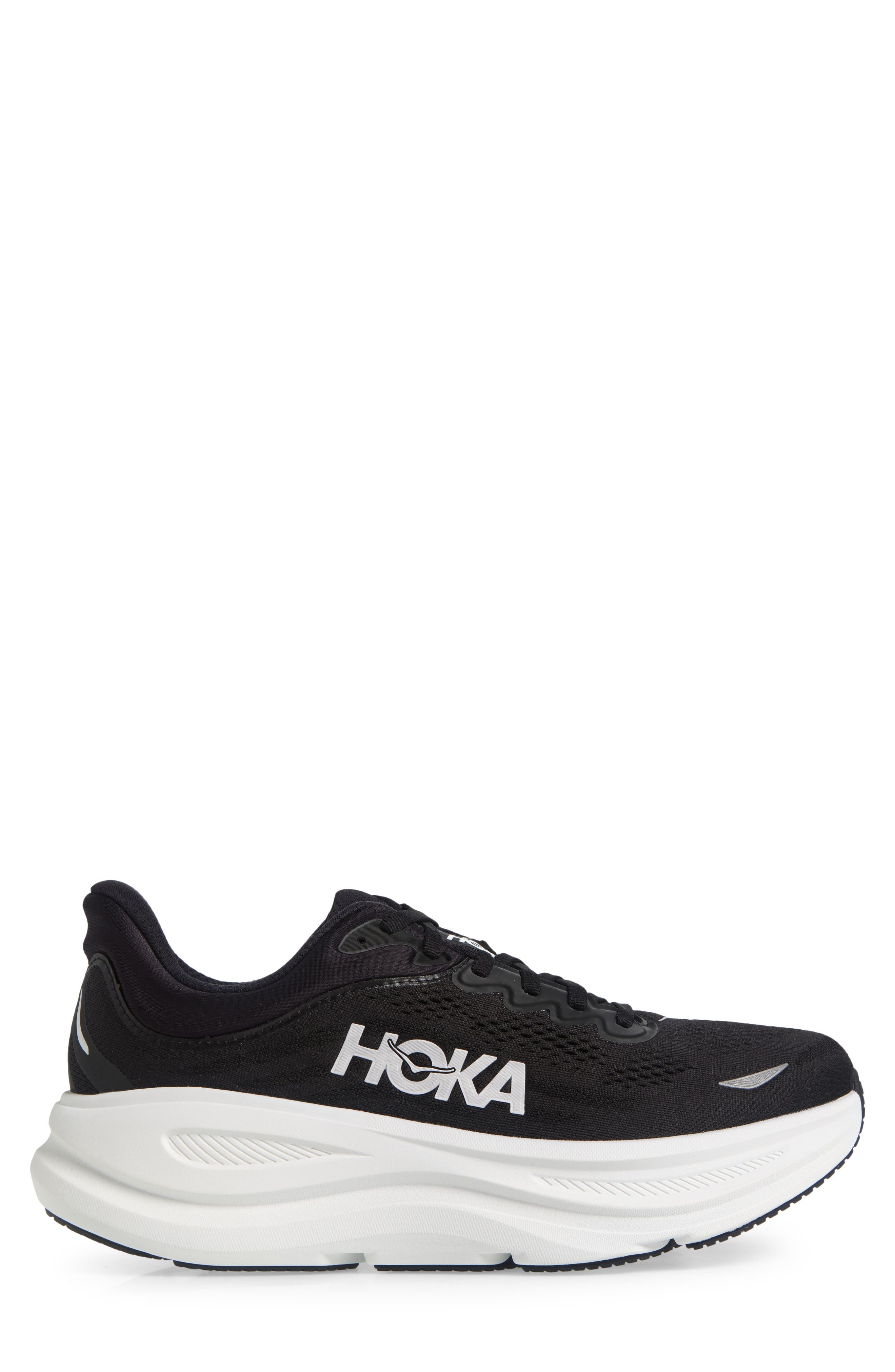 HOKA Bondi 9 Running Shoe in Black /White at Nordstrom - 3