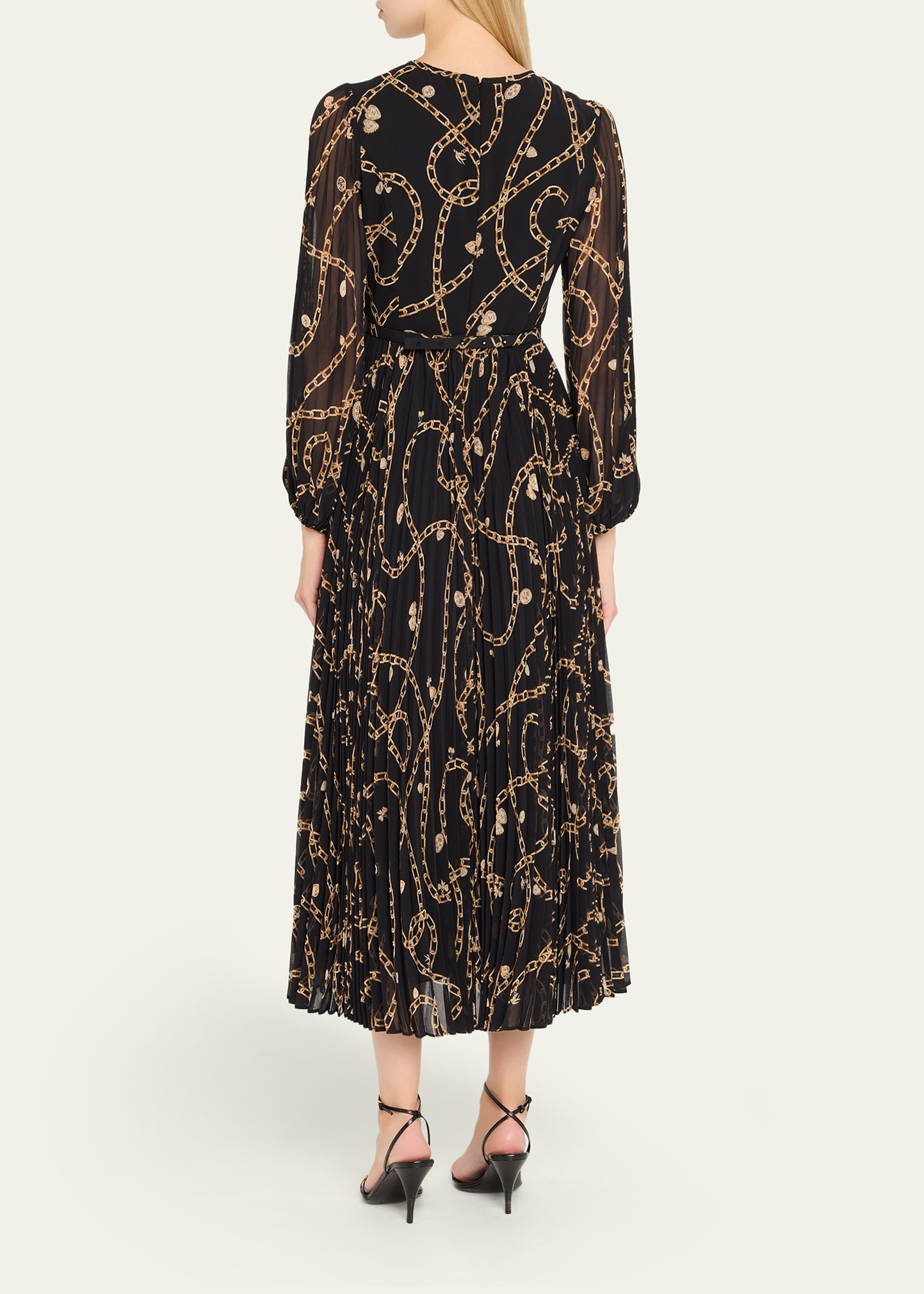 Sunray Long-Sleeve Belted Dress - 3