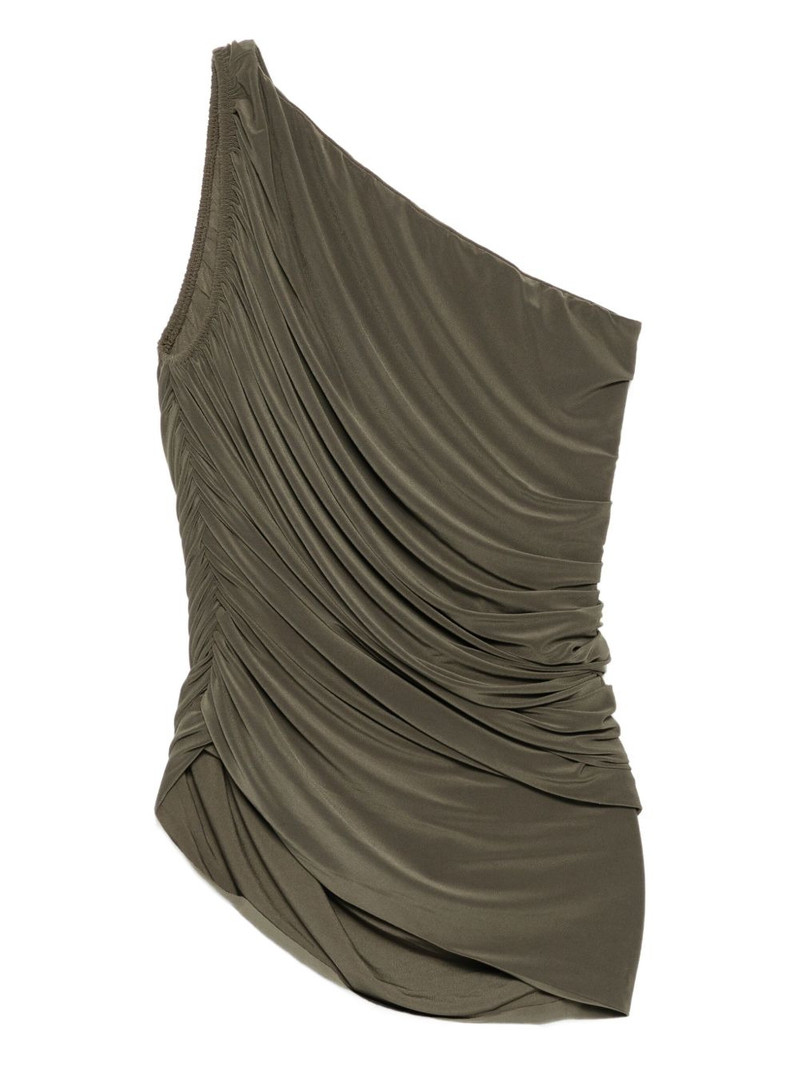 NORMA KAMALI Diana Mio one-strap draped swim top outlook