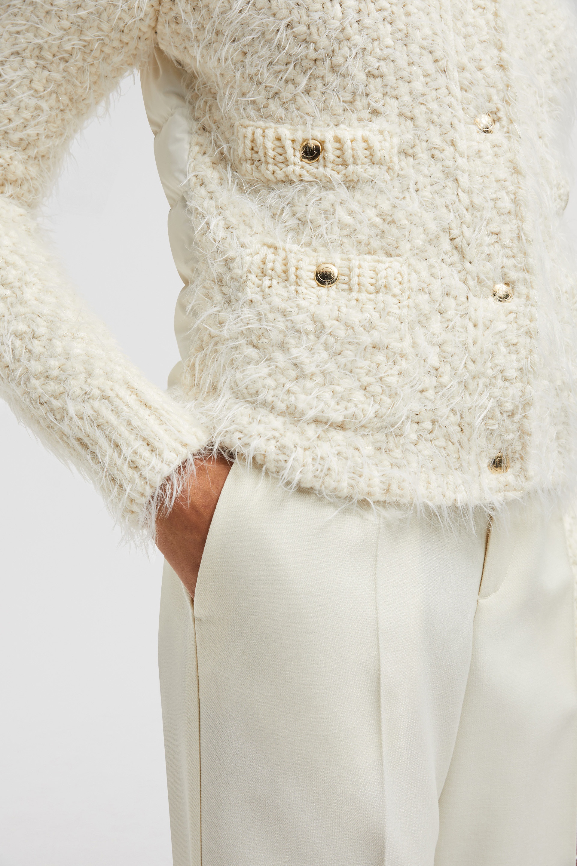 Padded Wool Cardigan - 6