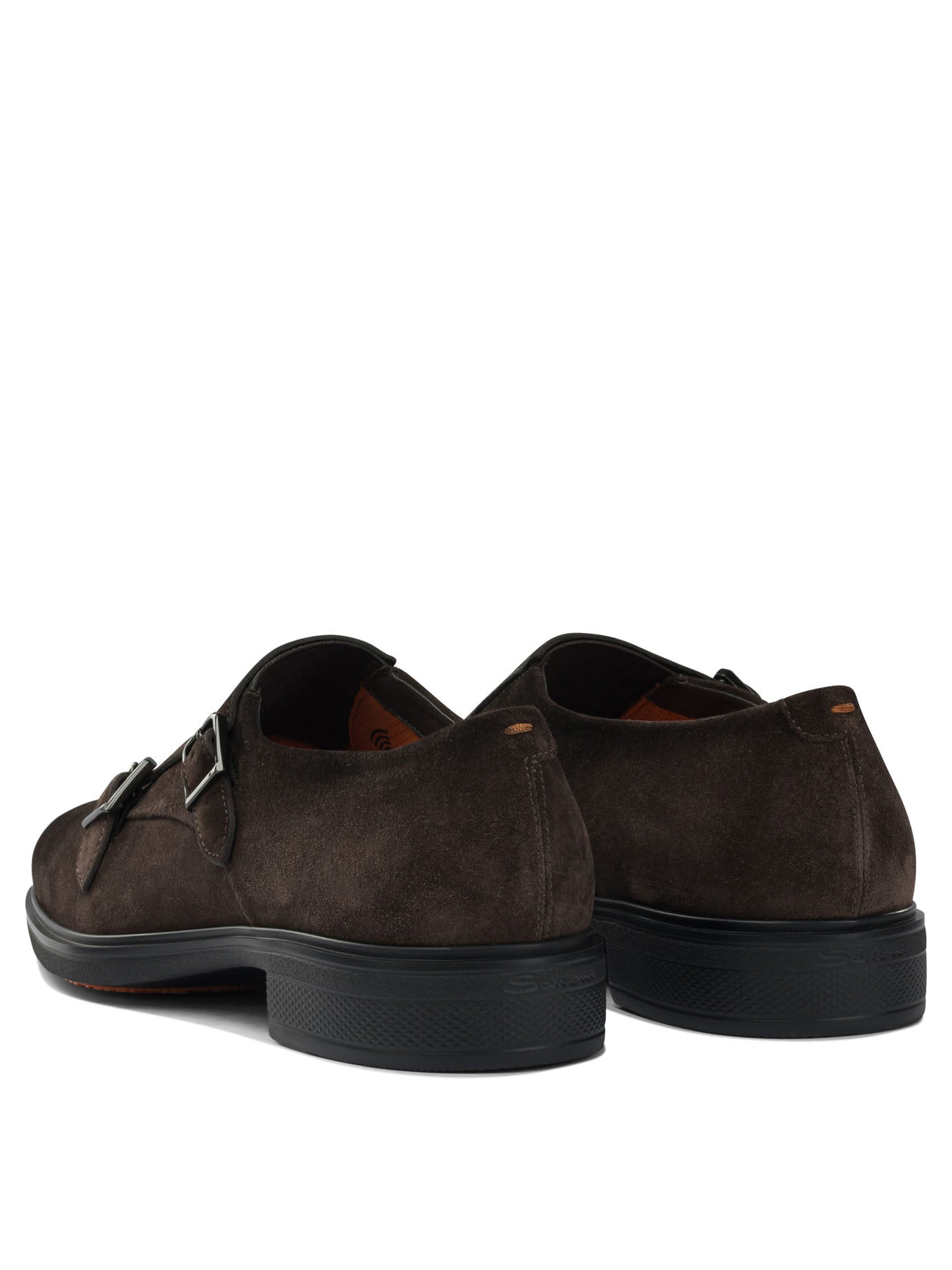 Santoni Suede Double Buckle Loafers - 4