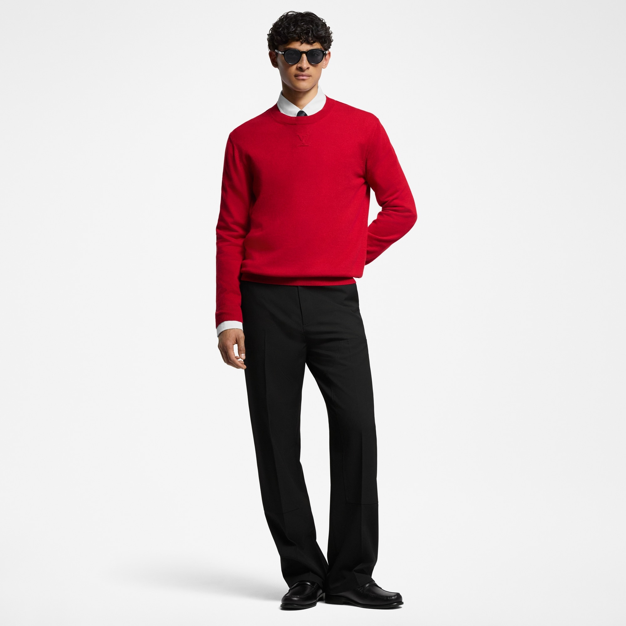 LV Embossed Cashmere Crewneck - 4