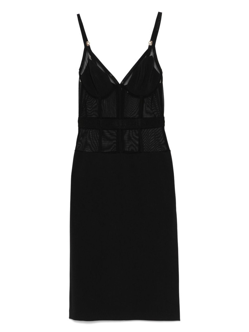 crepe tulle midi dress 1