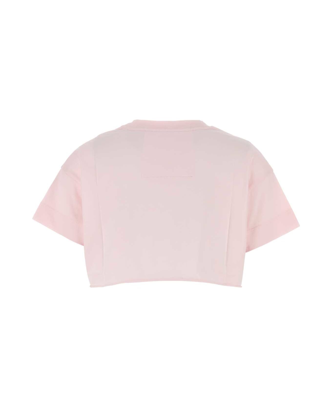 Pastel Pink Cotton Crop-top - 2